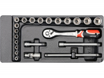 Narre ja padrunite komplekt 3/8" (22 tk) T&ouml;&ouml;riistakappile YT-5542 YATO
