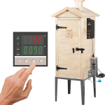 Puidust suitsuahjus 200 L elektrilise k&uuml;lma ja kuuma suitsugeneraatoriga dragON Jet 1 ja digitaalse juhtimisega 81&times;63&times;163 cm 330339 Browin