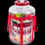 18l klaasist karahvin nailonrihmade ja plastkaanega veini valmistamiseks BROWIN 601618, 28.0x28.0x39.0 cm