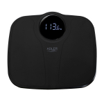 Elektrooniline vannitoakaal maksimaalse koormusega 180 kg t&auml;psusega 100 g ja kehamassiindeksi BMI m&otilde;&otilde;tmise funktsiooniga must AD8172B Adler