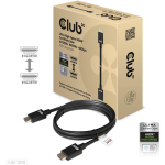 Club3D HDMI kaabel CAC-1370 1.5 m, 48 Gbit/s, 2.1, M/M, kuldkontaktid, must, ARC, 120 Hz