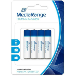 Mediarange Alkaline Akud AAA 1.5V 4tk, 724mAh, 0.046kg