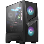 Msi Arvutikorpus MAGFORGE100R, 2x 120mm ARGB ventilaatorit, 1x 120mm ventilaator, 3x 2.5" ja 2x 3.5" ketta pesa, Tempered glass