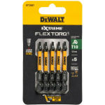Dewalt l&ouml;&ouml;ktrelli otsik DT7393T-QZ T10 57mm, 5 tk, Torsion Impact, 5 tk, Blister, Torx, 4.2 cm, 1 cm, 7.5 cm, 0.05 Kg