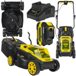John Gardener Traadita muruniiduk G80685, 20V, 4.0Ah, 32cm, 3500rpm, IPX4, 30L, 450m2, 3 k&otilde;rguse taset