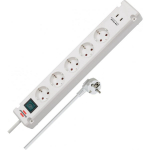 Brennenstuhl Pikendus (+ l&uuml;liti) 1150660425, 5 pesa, 2x USB-C, 3 m, valge