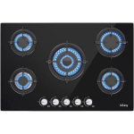 Iseasy gaasipliit MGBG-775, 5 p&otilde;letit, 1x1 kW, 2x1.75 kW, 1x2.7 kW, 1x3.3 kW, klaaspind, NG/LPG