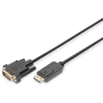 Digitus DisplayPort kaabel lukuga 1080p 60Hz FHD AK-340306-020-S, 2m, DVI-D 24+1 M/M, nikeldatud pind, lukustus