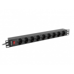 Lanberg Pikendus PDU-09F-0300-BK, 4000W, 220V, 16A, 9xSchuko, 3m, must