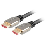 Lanberg HDMI kaabel CA-HDMI-30CU-0018-BK, 1.8m, 8K, 60Hz, 48Gbit/s, vask, kuldne pistikud, HDR, ARC, Plug and Play