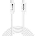 Sandberg USB-C kuni USB-C kaabel 136-54, 100 W, 200 cm, valge, PVC, 2x USB-C male