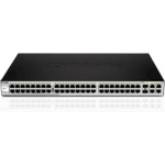 D-Link DGS-1210-52/E, Gigabit nutikas, 48x10/100/1000Base-T, 4xSFP, 802.3x voolu juhtimine, 802.1Q VLAN, ACL, LLDP