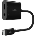 Belkin NPA004BTBK USB-C adapter, USB 3.2, 3.5mm heli, 60W PD, must