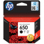HP 650 originaal must tindipatron CZ101AE, 1 tk, pigmenditint, 360 lk, &uuml;hilduv HP DeskJet Ink Advantage