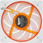 Darkflash DE8 jahutusventilaator, 120mm, 800-1900 RPM, 55.22 CFM, 2.16 mm H₂O, 35.61 dBA, ARGB, 5V, 4-pin PWM, valge