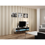 Cama Meble TV alus VIGO NEW RTVVIGO140N b/c, 1400mm, 400mm, 300mm, 2 ust, 2 riiulit, valge/must, matt/l&auml;ikiv