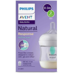 Philips Avent Natural Response koolikuvastane pudel SCY670/01, 125 ml, 0m+, silikoonist lutt, AirFree ventiil, BPA-vaba