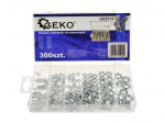 Geko roostevabast terasest mutrite komplekt G02919, 80xM3, 70xM4, 70xM5, 50xM6, 20xM8, 10xM10