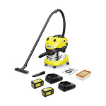 Tolmuimeja m&auml;rg- ja kuivpuhastuseks WD 4-18 S Dual Battery Set KARCHER 1.628-626.0 380W 20L 18V