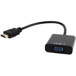 Gembird adapteris A-HDMI-VGA-03 HDMI uz VGA, 1 ports, melns, audio izeja 3.5 mm, ārēja jauda nav nepiecie&scaron;ama