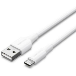 Vention USB 2.0 Micro-B kaabel 1m valge CTIWF 2A, 480Mbps, 10mm tugevdatud ots