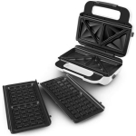 Tefal Vahvlimasin Snack XL SW701110, 850 W, 2 k&uuml;psetamisvormi, Belgia, Valge/Hall