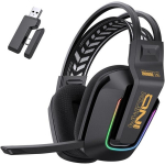 Onikuma GT828 m&auml;ngu k&otilde;rvaklapid GT828, 32&Omega;, 900 mAh, 55h, 2.4 GHz, Bluetooth 5.4, USB-C, m&uuml;ra summutus, RGB valgustus