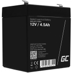 Green Cell Aku AGM VRLA AGM44, 12V, 4.5Ah, 0-40&deg;C, hooldusvaba, ohutu kasutada igas asendis