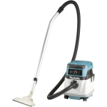 Makita tolmuimeja DVC150LZ, 2x18V, 15L, 12L vedelikule, 9-24 kPa, L klass, 5m kaabel, antistaatiline voolik