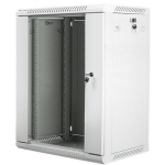 Lanberg Seinale kinnitatav riiul WF01-6415-10S, 15U, 600x450mm, 60kg, IP20, klaasiduksed, kaablite haldamine