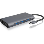 Raidsonic dokk IB-DK4040-CPD, 3xUSB 3.0, HDMI 3840x2160@30Hz, VGA 1920x1080@60Hz, RJ45 10/100/1000Mbit/s