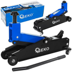 Geko H&uuml;drauliline p&otilde;randajack 3T G02186, 3t, 192mm, 530mm, kummipadi, kruvi reguleerimine 50mm, p&ouml;&ouml;rlevad tagarattad