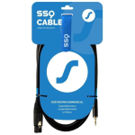 SSQ SS-2073 XLR emane - Jack stereo 3,5 mm kaabel, 0,5 m, 85&Omega;, 2x0,23 mm&sup2;, vask, PE varjestus