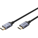 UNITEK C1626GY01-3M DisplayPort 2.1 kaabel, 3m, 80 Gbit/s, 8K@120Hz, 16K@60Hz, HDCP 2.2, HDR, kullatud kontaktid