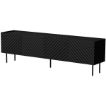 Cama Meble LUCCA 4D teleri kapp 490370, 2000mm, 400mm, 590mm, 4 ust, 2 riiulit, MDF, must