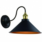 Seinavalgusti MANI 1, 4052, AC220-240V, 1xE27, IP20, 22cm, must/kuldne; OS-MANI1-11-DEC GTV