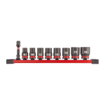 SHOCKWAVE&trade; IMPACT DUTY TRIECIENIZTURĪGAS UZGRIEŽŅU MUCIŅAS, 3/8" IMPACT SOCKET STD SET-9PC, 4932480454 MILWAUKEE