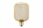 Gaismeklis LED GRID, C100, E27, 3,5W, 120lm, 1800K, AC220-240V, 320&deg;, gold