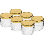 330 ml purk kuldse &Oslash;82/6 kaanega, 6 tk BROWIN 132331, klaas, 8.6x8.6x7.7 cm