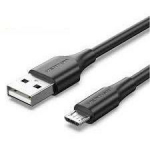 Vention USB 2.0 Micro-B kaabel 1m must CTIBF, 2A, 480Mbps, &Uuml;ldine &uuml;hilduvus, Vastupidav disain