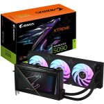 Gigabyte Videokaart GV-N5090AORUSX W-32GD 32GB GDDR7, 512bit, PCI-E 5.0, 2655MHz, 3 x DP 2.1a, 1 x HDMI 2.1b, RGB valgustus