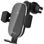 Mediarange auto laadija MRMA117, 15W juhtmevaba, automaatsed hoidjad, must, USB Type-C port 1, kiire laadimine, LED indikaator