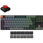 Keychron klaviatuur K1X-A1 traadita mehaaniline, 80% paigutus, Bluetooth 5.2, 87 nuppu, RGB taustvalgustus, ABS, 2000 mAh