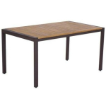 Aialaud terrassile r&otilde;dule ja hoovi 150x90cm metallraam puidust lauaplaat pruun 9152386 BESK