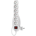 Emos Pikendus P1621R, 1,5m, 6x2P+PE, 3680W, PVC, l&uuml;liti, laste kaitse