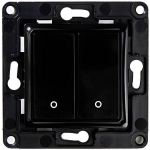 Shelly nutikas valgusl&uuml;liti, Wallswitch2Black, must, 2 nuppu