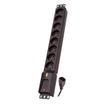 Lestar Pikendusjuhe LZRM 810 BW 1966004970, 1,5 m, 230 V AC, 10 A, 8xE t&uuml;&uuml;pi pistikupesa, must, l&uuml;liti, indikaatorvalgus