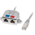 Lanberg RJ45 portide kahekordne AD-0026-S, RJ-45 isane, RJ-45 emane x2, 100 Mbps, kahepoolsed edastamine
