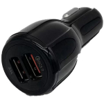 Manta Auto laadija MCC01QC3, 2xUSB, 5V 2000mA, 5V 2,4A, 9V 1,8A, 12V 1,5A, 12V-24V, l&uuml;hise kaitse