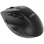 Gembird MUSW3-9B-01 juhtmevaba ergonoomiline hiir, 2400 DPI, 9 nuppu, 2.4G+BT+USB, must